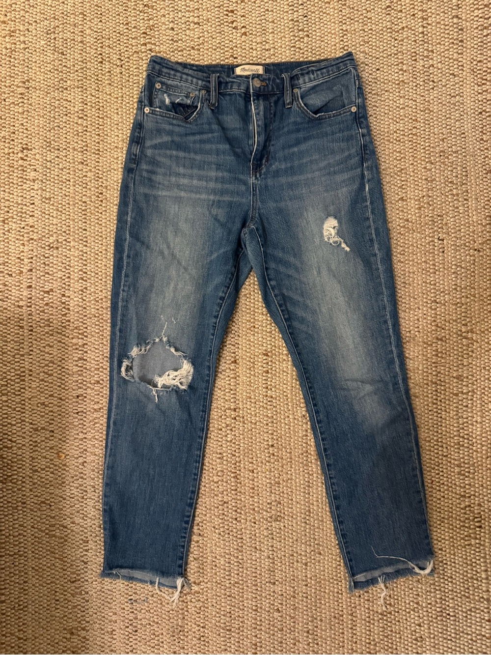 Classic Distressed Women’s Jeans - Blue